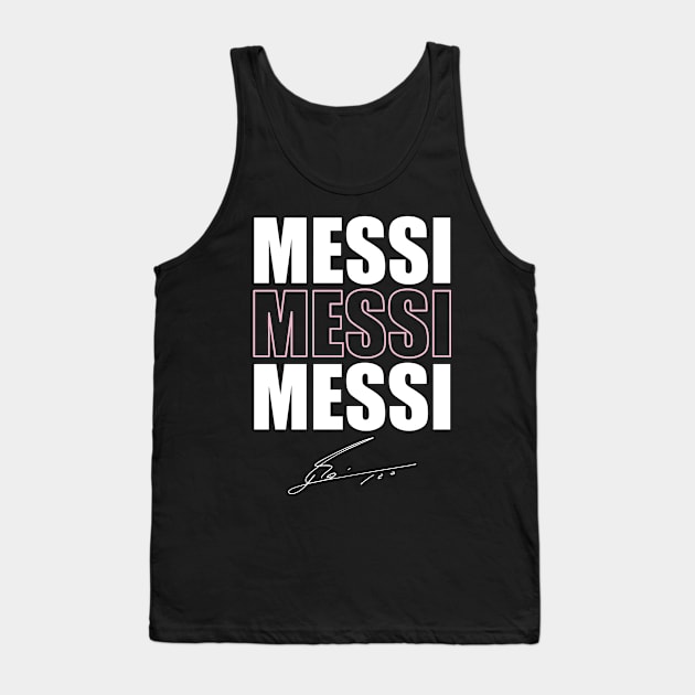 Leo Messi In Inter Miami Tank Top by Teeartspace